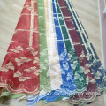 Tissu de rideau de tricotage de maille de chaîne de dentelle bon marché de Shaoxing